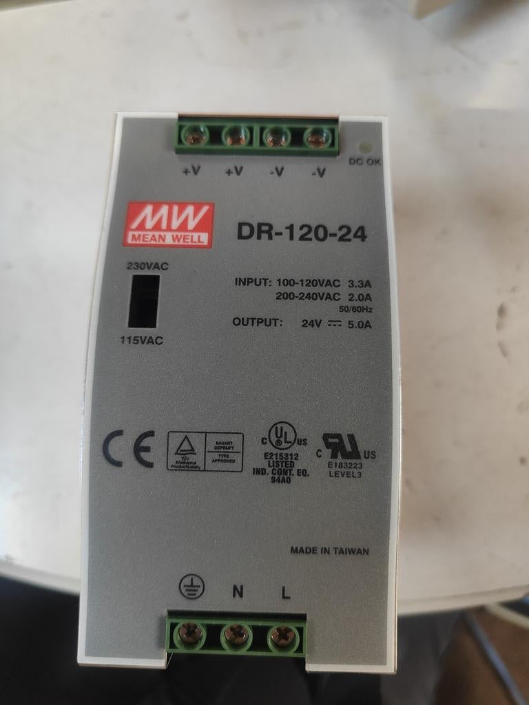 Power supply Mean Well DR-120-24 DIN-rail, Ophalen of Verzenden