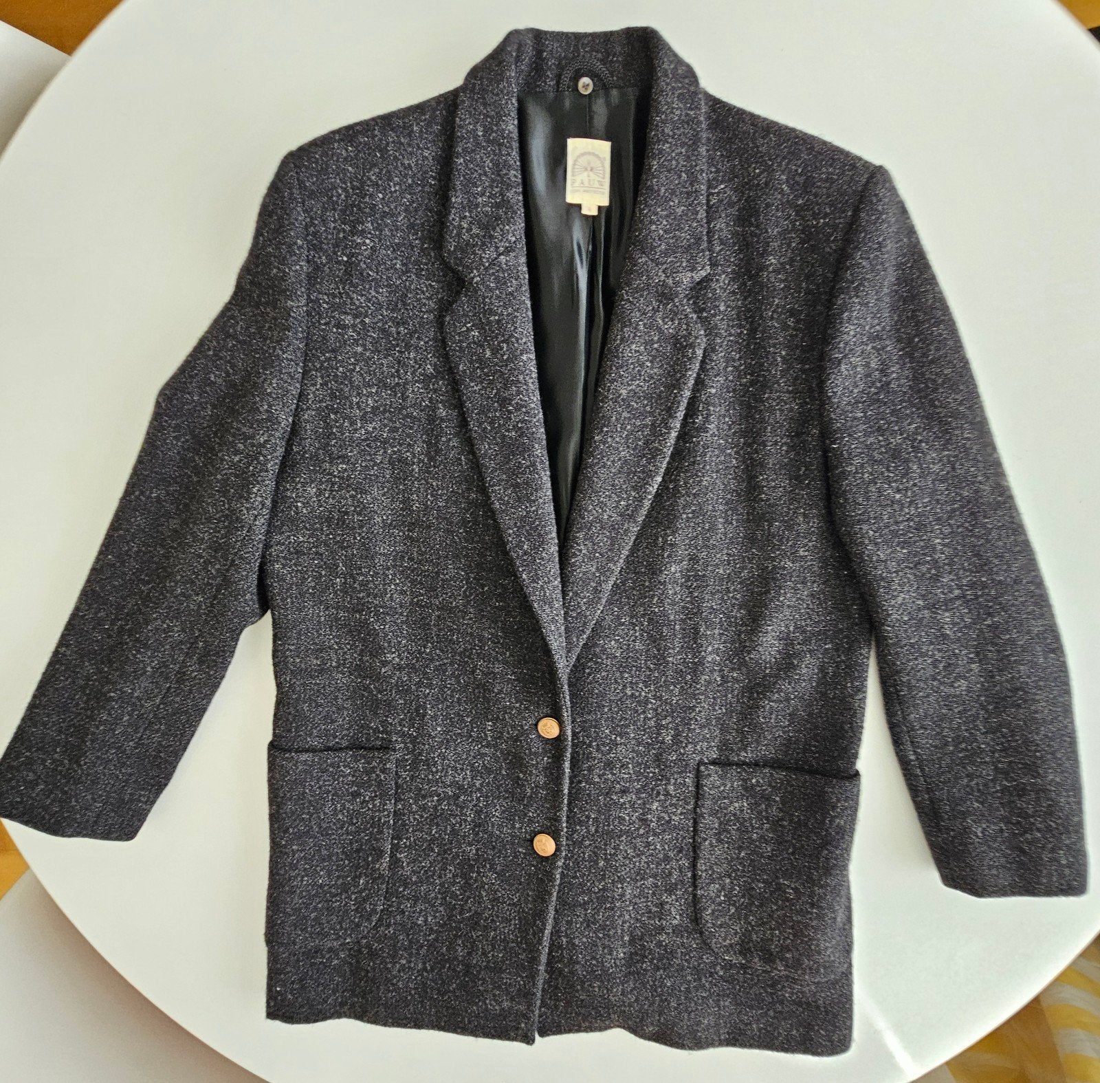 Pauw tweed blazer jasje - anthraciet mt 4, Verzenden, Gedragen, Maat 42/44 (L)