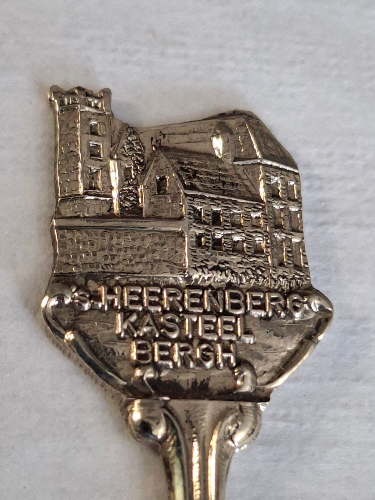 Verzilverde theelepel Kasteel Bergh Heerenberg souvenir, Ophalen of Verzenden