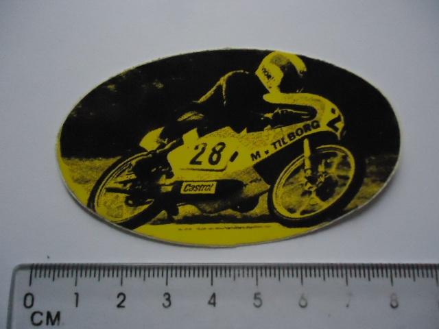 sticker oud M V TILBORG motorrace retro Kreidler race motor, Verzenden, Zo goed als nieuw, Bedrijf of Vereniging