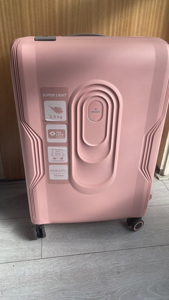 Nieuwe Decent On-Tour Koffer - Roze - 76 Liter / 66cm, Sieraden, Tassen en Uiterlijk, Ophalen of Verzenden, Nieuw, Hard kunststof