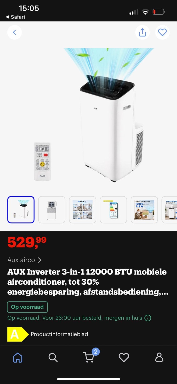 AIRCO 12000 BTU, Ophalen of Verzenden, Nieuw
