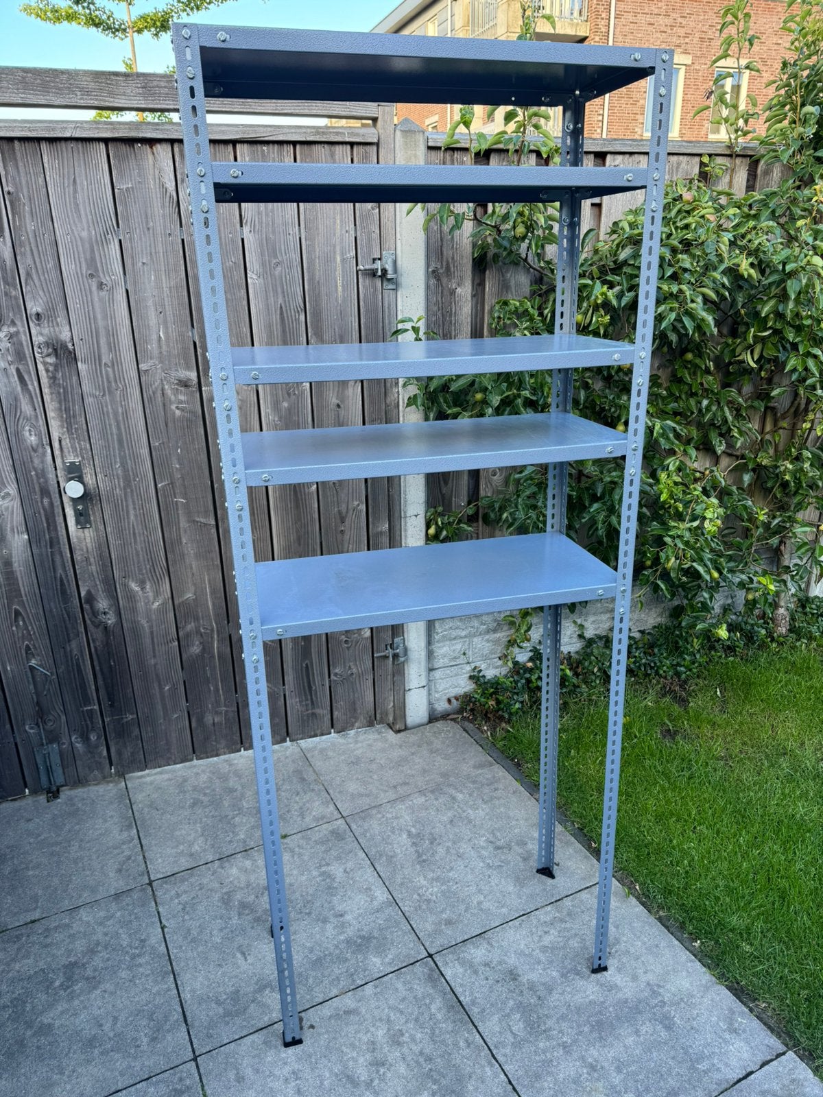 Metalen stelling Schulte 80x35x200cm (BxDxH) 5 planks, Ophalen, Zo goed als nieuw