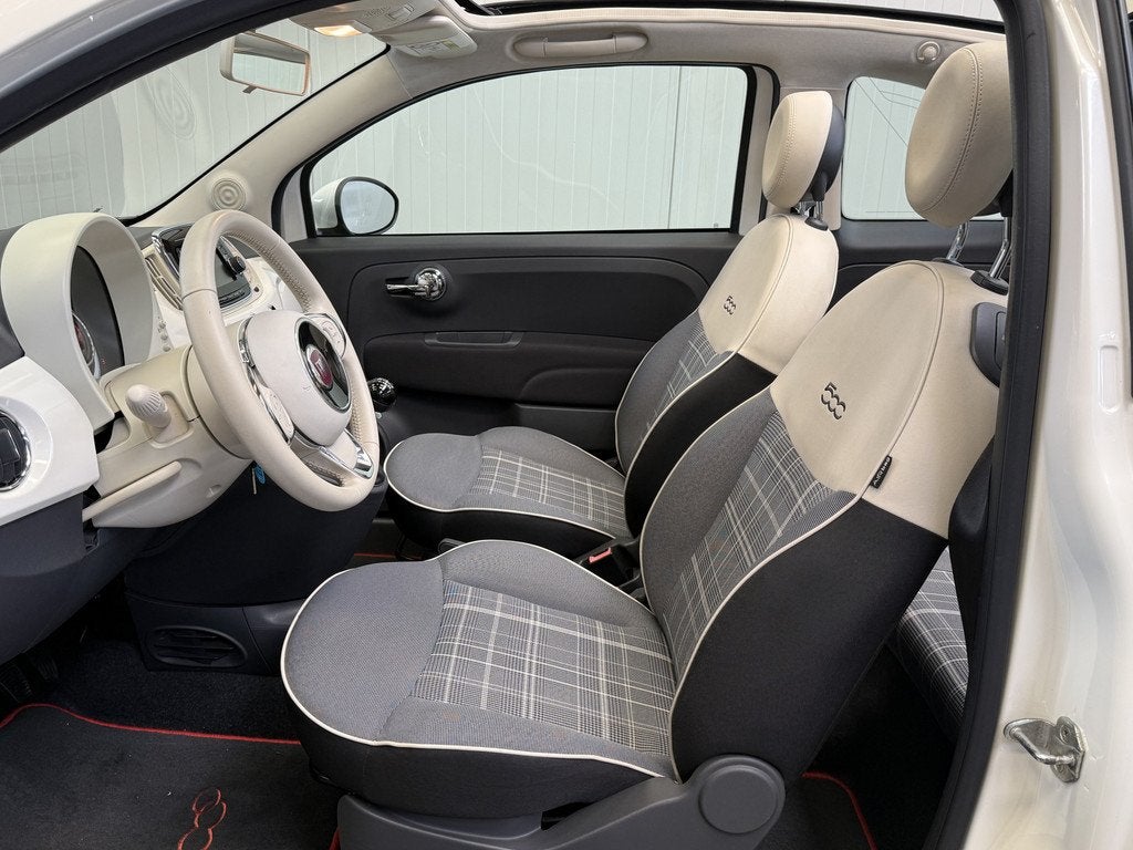 Fiat 500C 0.9 TwinAir Lounge AIRCO-RADIO/CD-LMV-CABRIOLET, Wit, Bedrijf, Handgeschakeld, 26 km/l