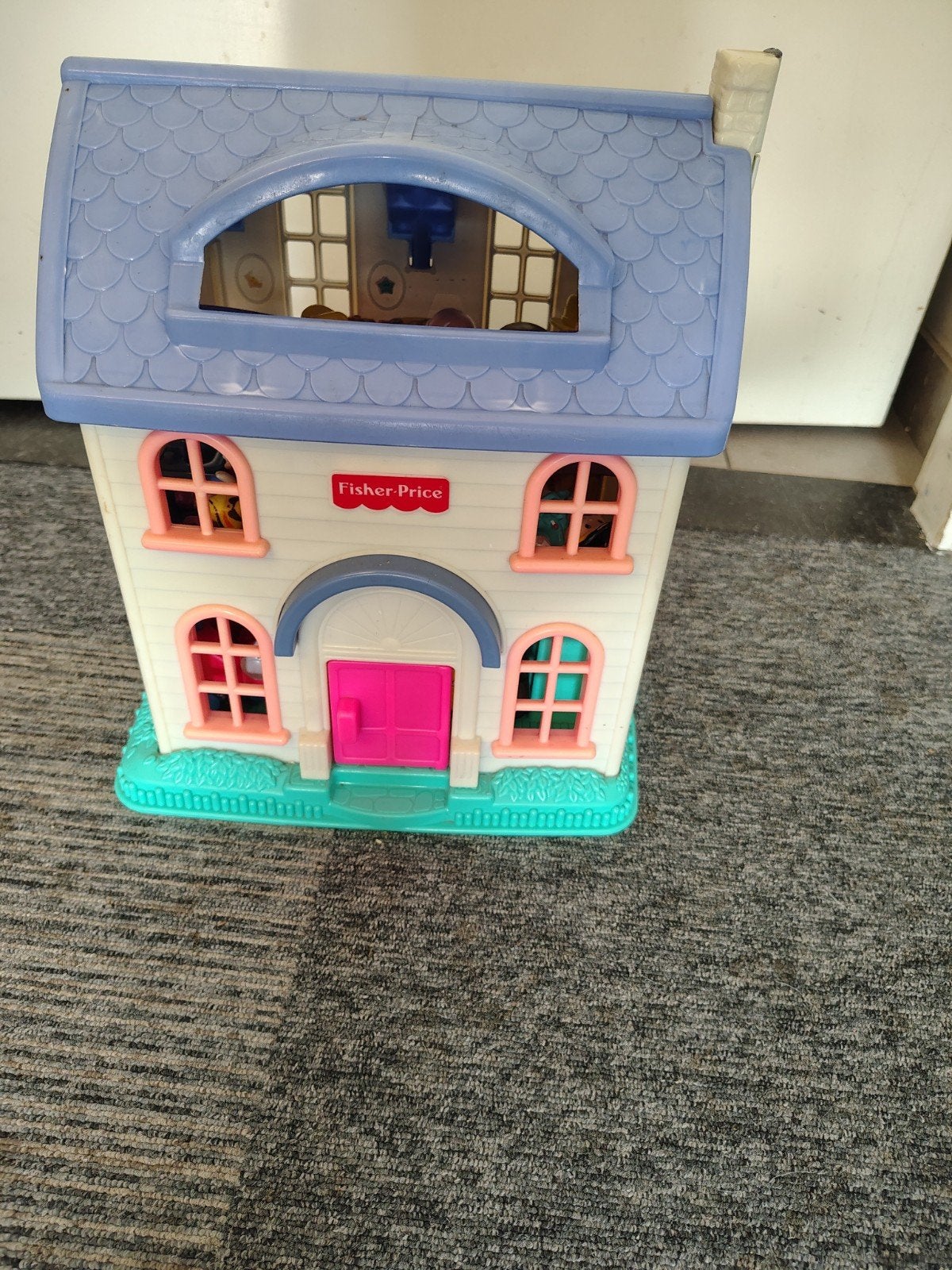 Fisher Price Little Friends Speelhuis met accessoires, Ophalen of Verzenden, Gebruikt, Poppenhuis