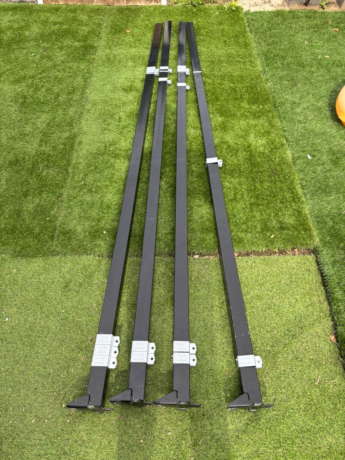 Troax hekwerk met dubbele poort. 8m lang, 3m hoog., Ophalen, Zo goed als nieuw, IJzer