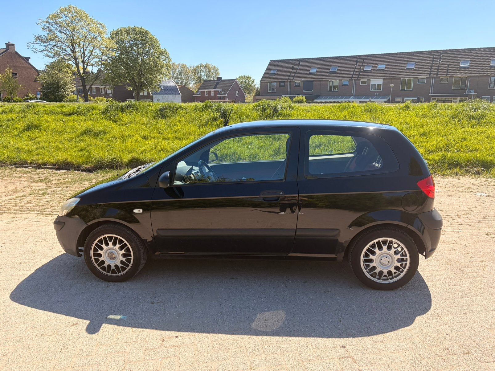 Hyundai Getz 1.1 3DRS 2008 Zwart, Auto's, Hyundai, Particulier, Getz, ABS, Airbags, Bluetooth, Centrale vergrendeling, Elektrische ramen