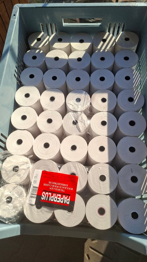 RUIM 400x papieren kassarollen paperplus thermisch, Ophalen, ,, Nieuw, ,