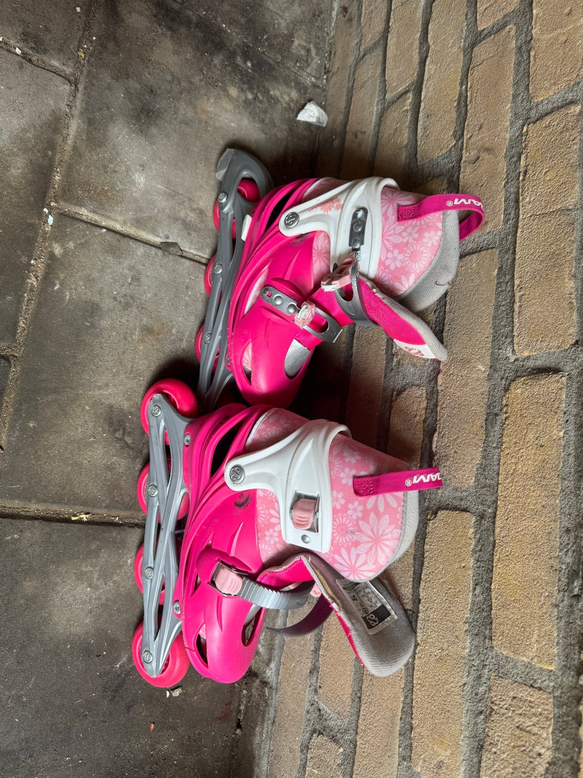 Roze Nijdam verstelbare inline skates, maat 33-36, Ophalen, Gebruikt, Overige typen, Nijdam