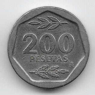 Spanje 200 pesetas 1987 KM# 829, Verzenden, Overige landen, Losse munt