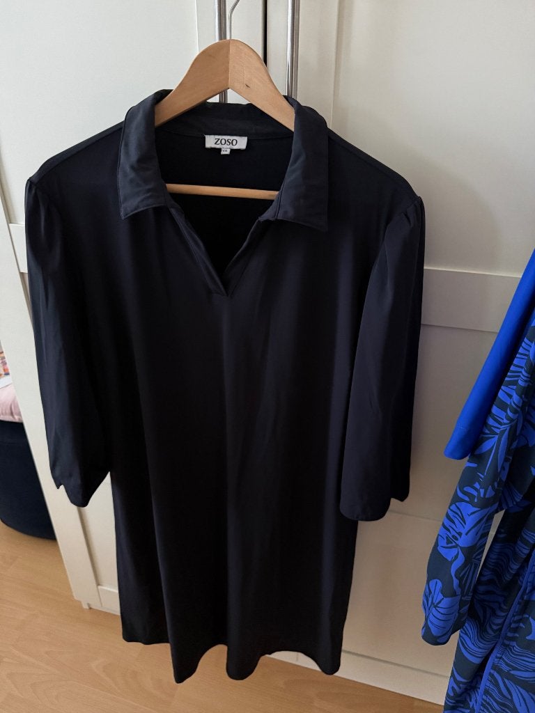 Jurk zoso xxl donkerblauw, Maat 46/48 (XL) of groter, Zo goed als nieuw, Knielengte, Zoso