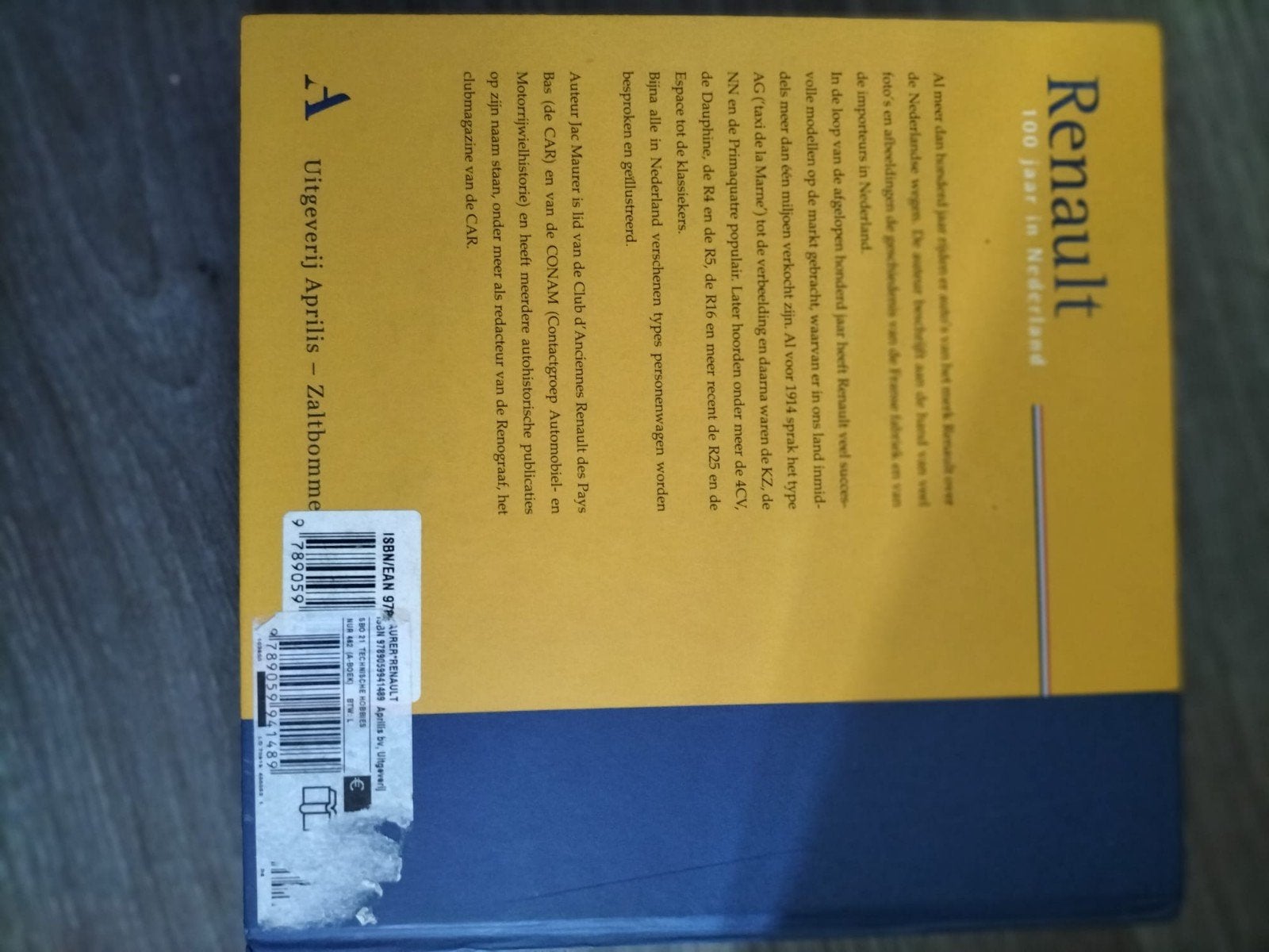 Renault: 100 jaar in Nederland - Autoboek Jac Maurer, Ophalen of Verzenden, Zo goed als nieuw, Renault, Jac Maurer