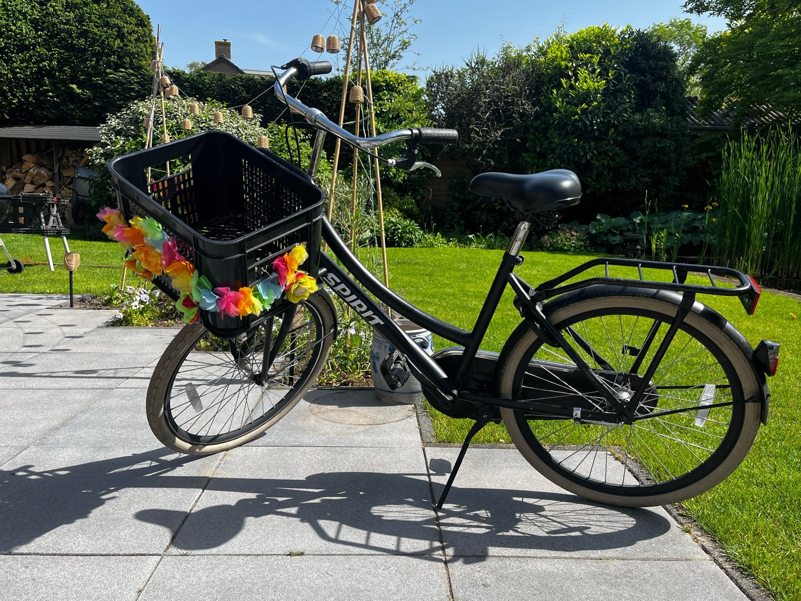Spirit Transportfiets Zwart - 24 inch, Overige merken, Terugtraprem, Versnellingen, Ophalen of Verzenden