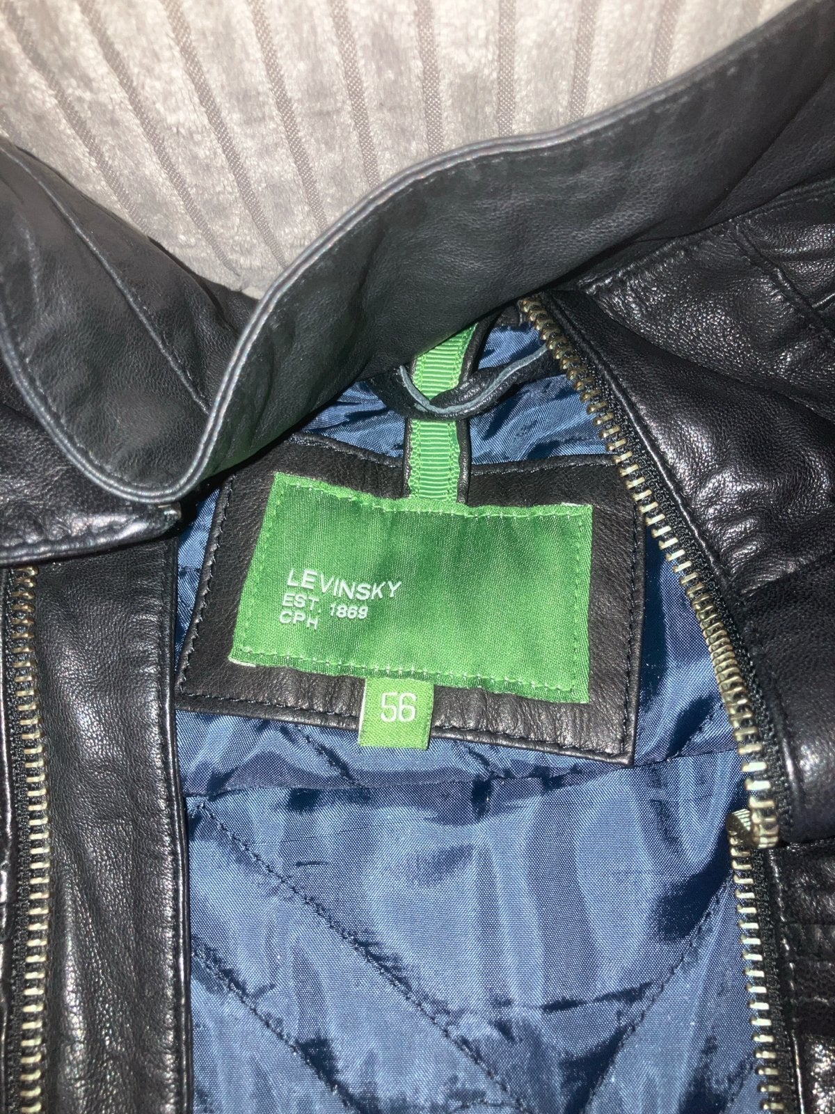 Levinsky Leren Jas - Maat 56 (XL) zo goed als nieuw, Ophalen of Verzenden, Zo goed als nieuw, Maat 56/58 (XL), Zwart
