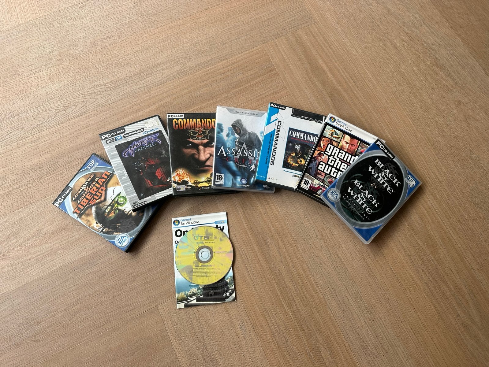 PC CD-ROM Games: Command & Conquer, GTA2, Commando's, Black, Spelcomputers en Games, Gebruikt, 1 speler, Ophalen of Verzenden