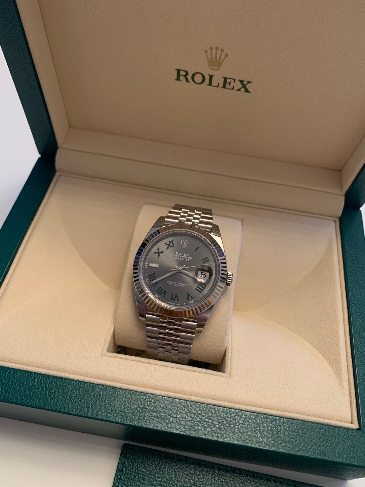 Rolex Datejust 126334 Wimbledon Jubilee 41mm, Sieraden, Tassen en Uiterlijk, Horloges | Heren, Ophalen, Zo goed als nieuw, Staal