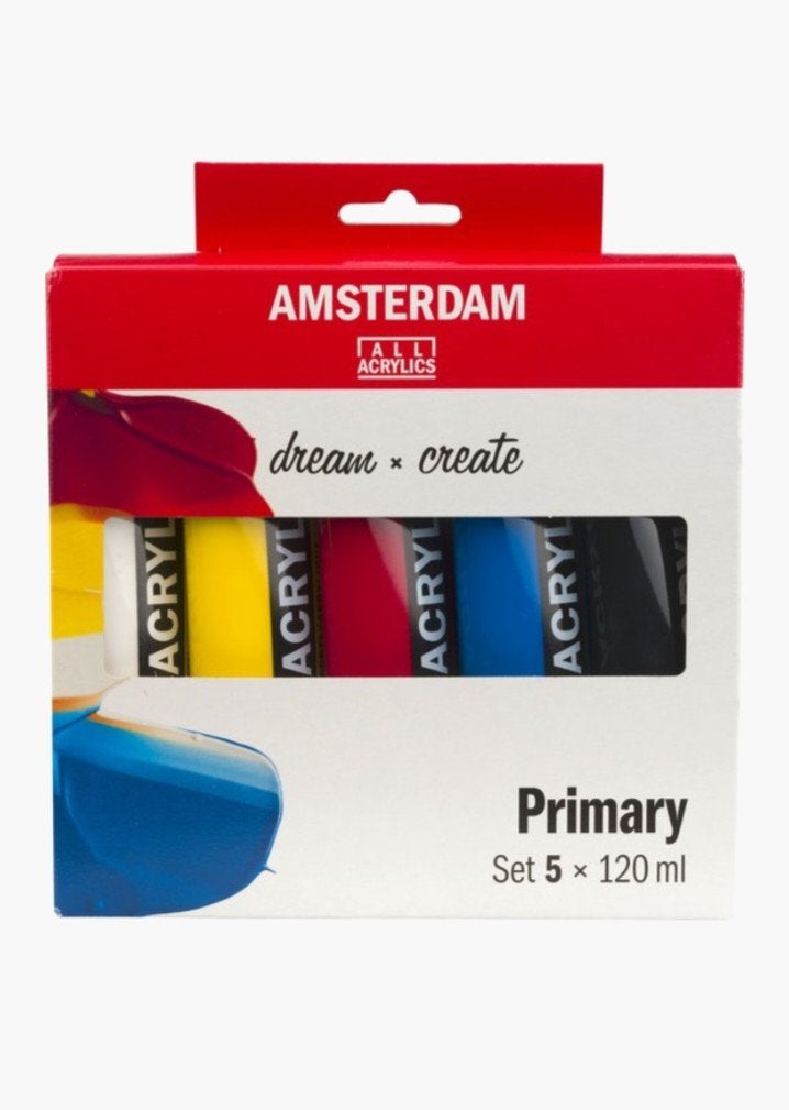 Amsterdam Standard Series acrylverf primaire set | 5 120 ml, Ophalen of Verzenden, Nieuw, Acrylverf