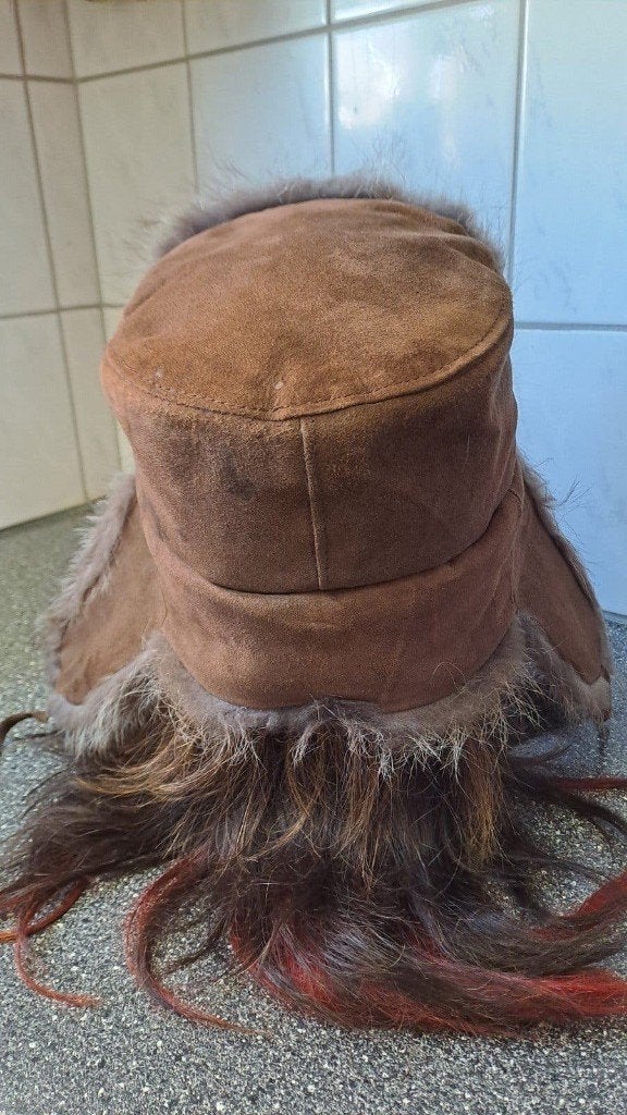 Vintage warme bontmuts/hoed, Kleding | Dames, Onbekend, Zo goed als nieuw, Onbekend, Onbekend