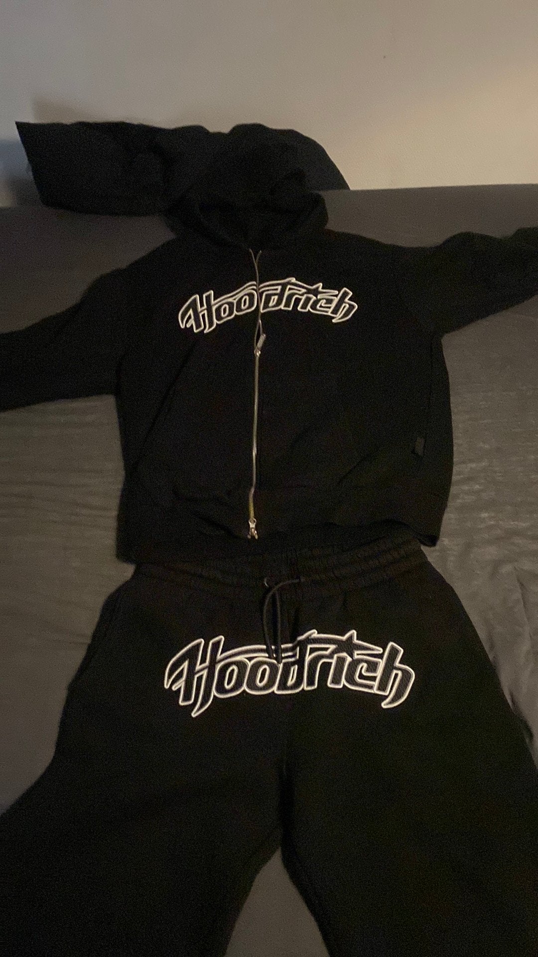 hoodrich trainingspak zwart, Kleding | Heren, Sportkleding, Ophalen of Verzenden, Zo goed als nieuw, Zwart, Algemeen