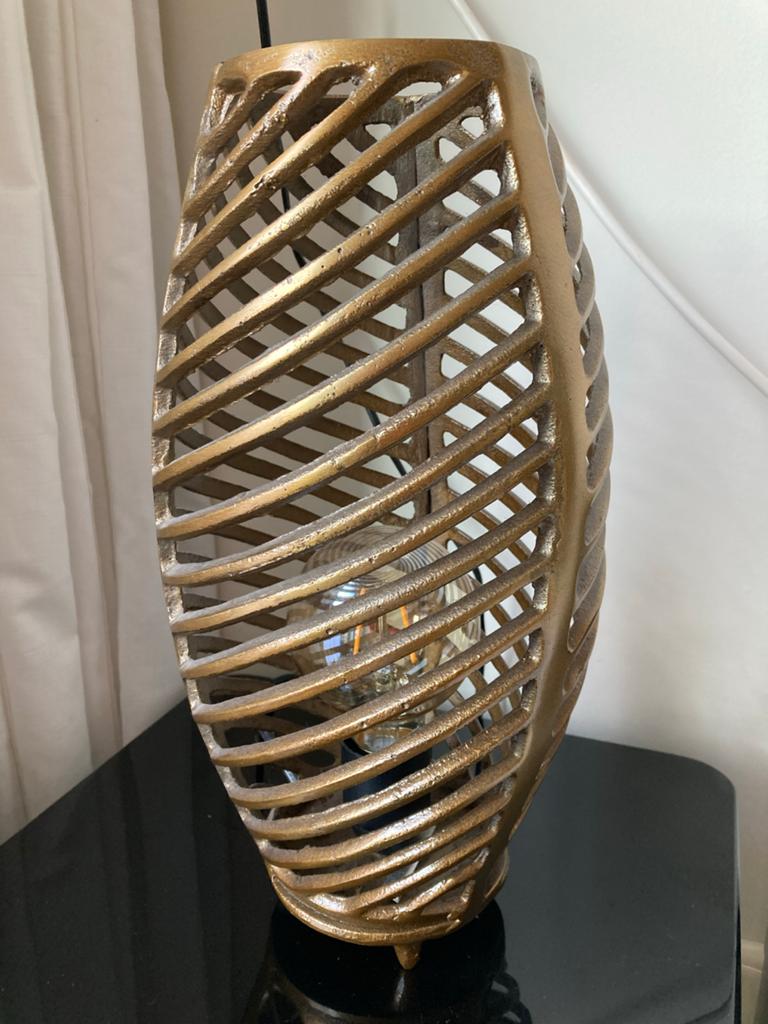 Home Society Tafellamp Linnea S Goud - Zo goed als nieuw, Ophalen of Verzenden, Zo goed als nieuw, Metaal, Minder dan 50 cm