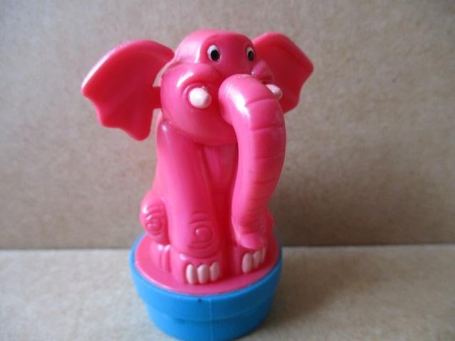 adv10104 rose olifant, Ophalen, Overige figuren, Gebruikt, Beeldje of Figuurtje