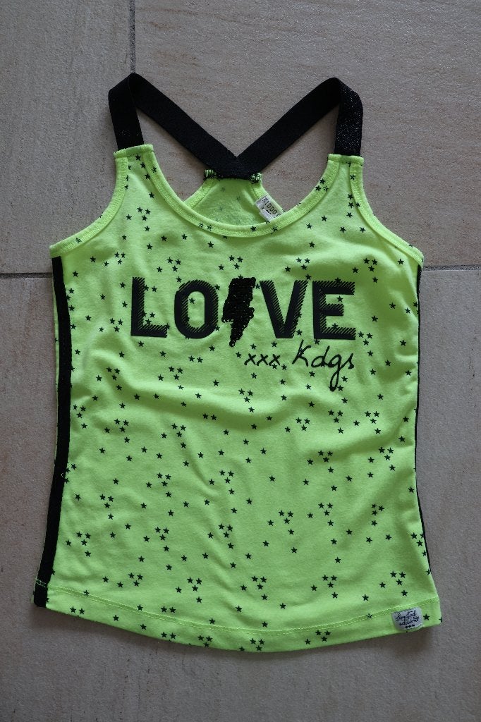 Kiddo shirtje 110 116 fel geel topje hemdje, Ophalen, Kiddo, Meisje, Zo goed als nieuw