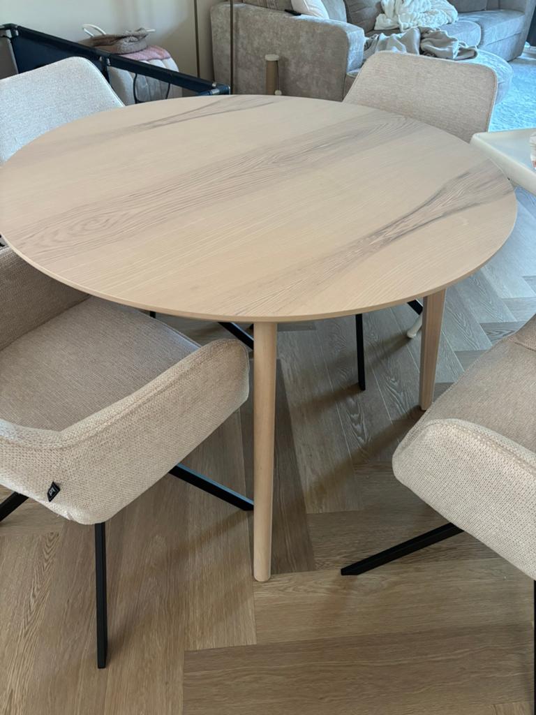 Lisabo eettafel rond, Ophalen, 100 tot 150 cm, Rond, Zo goed als nieuw