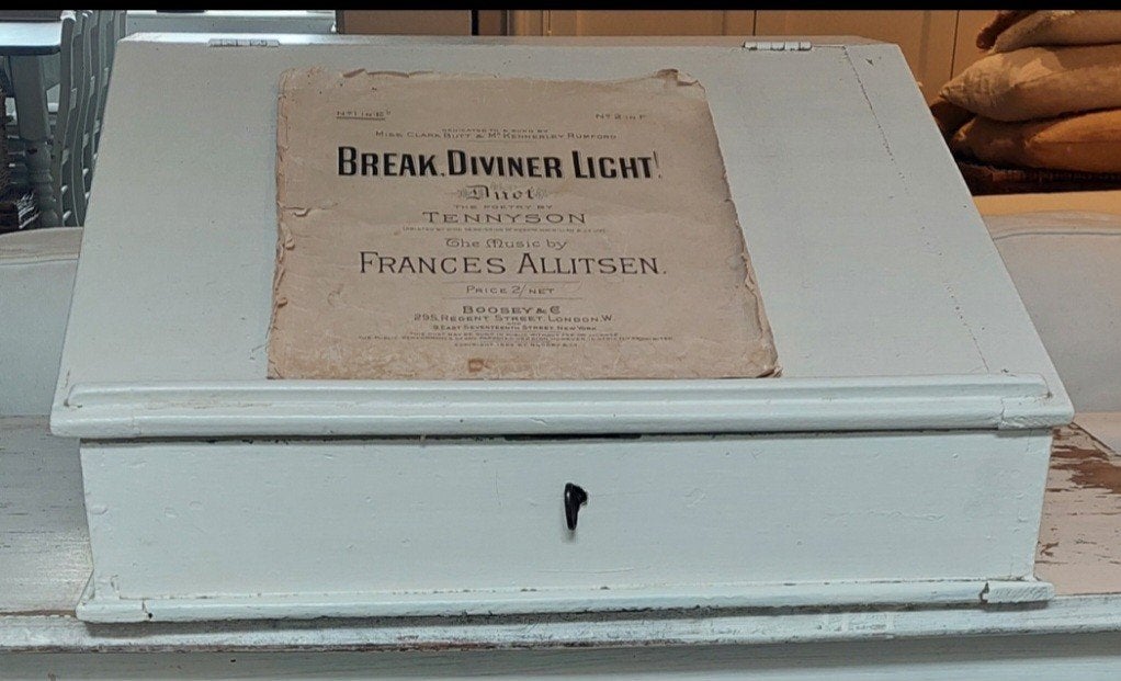 Brocante/ landelijke houten lessenaar( ZONDER MUZIEK BLAD), Antiek en Kunst, Ophalen