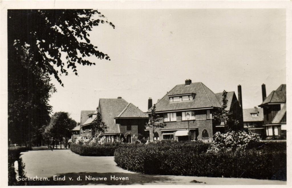 Gorinchem. Eind v.d. Nieuwe Hoven - 1950 gelopen, Verzenden, 1940 tot 1960, Gelopen, Zuid-Holland