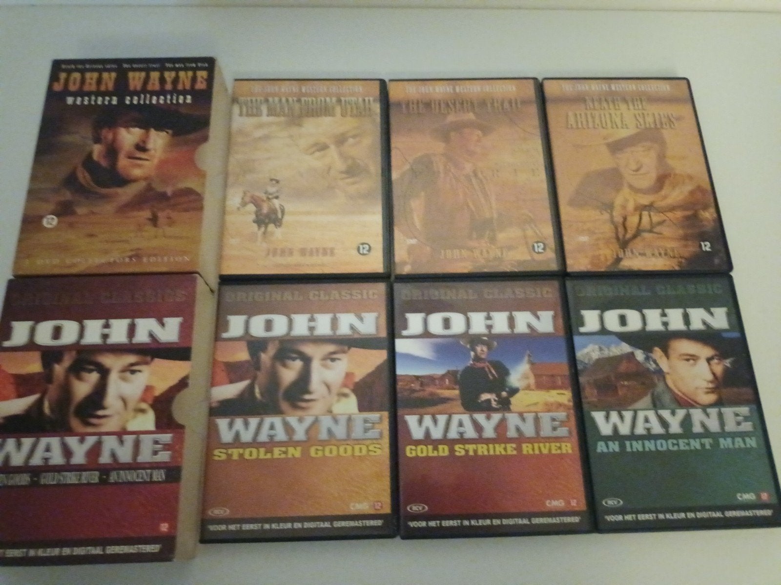 6 dvds John Wayne, Alle leeftijden, Verzenden, Zo goed als nieuw, Actie en Avontuur