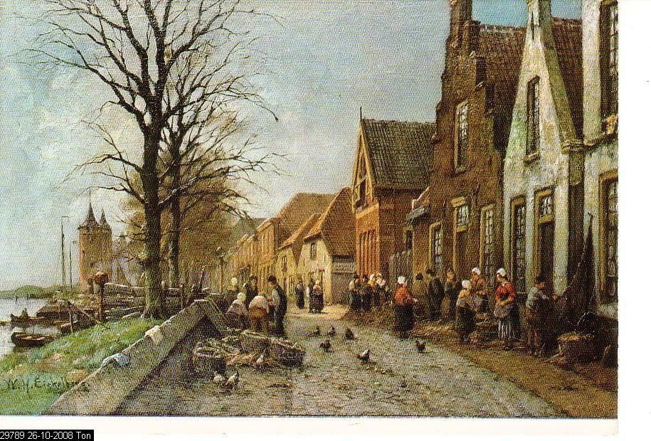 Ansichtkaart	Herengracht met Muiderslot, Verzenden, 1960 tot 1980, Ongelopen, Noord-Holland
