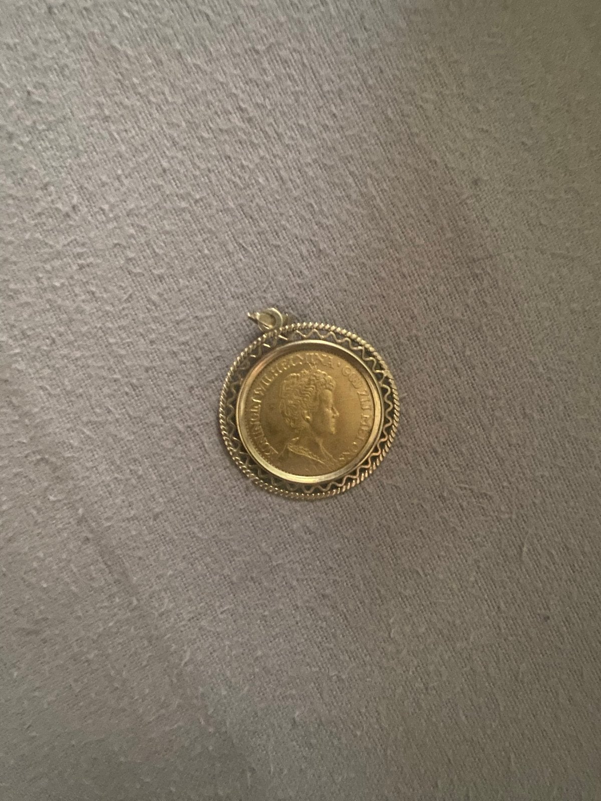 Prachtig Gouden Tientje in Gouden Hanger - Wilhelmina 1913, Postzegels en Munten, Munten | Nederland, Ophalen, Goud, Koningin Wilhelmina