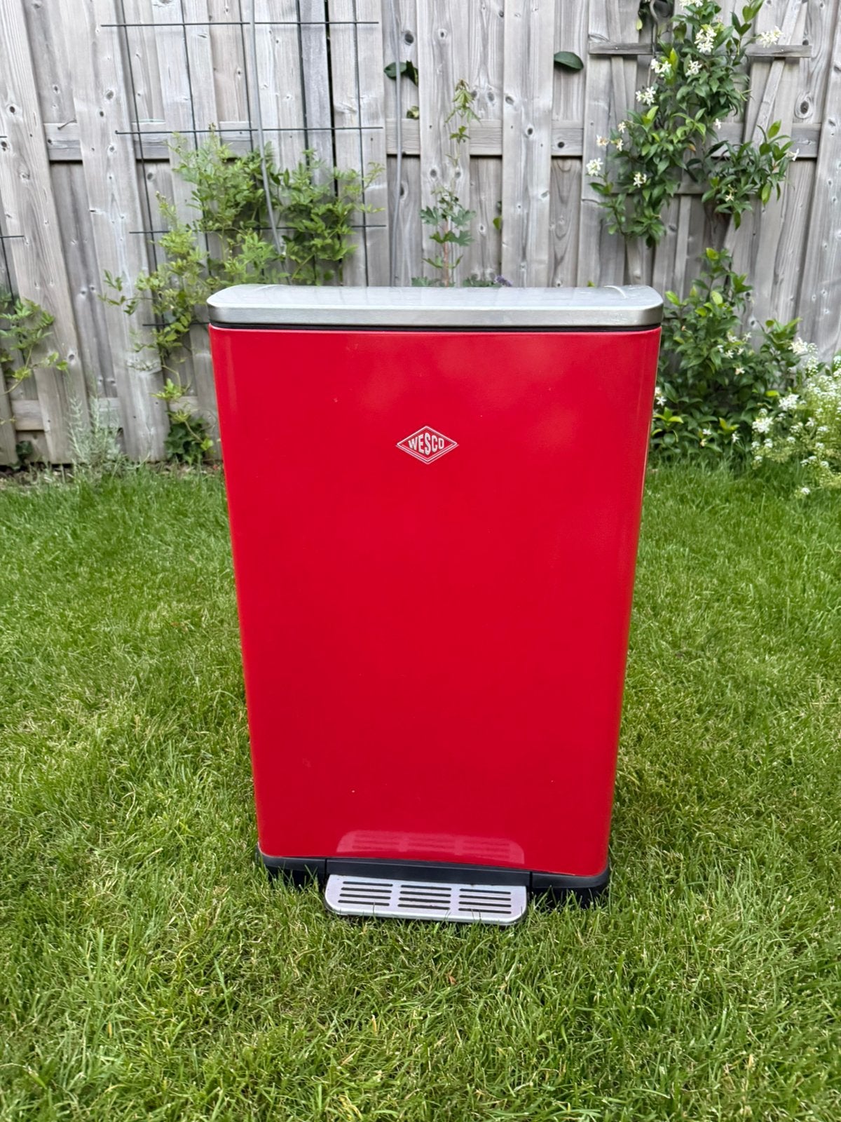 Wesco Big Double Boy Rood 36L, Huis en Inrichting, Woonaccessoires | Prullenbakken, 40 liter of meer, Ophalen, Rvs