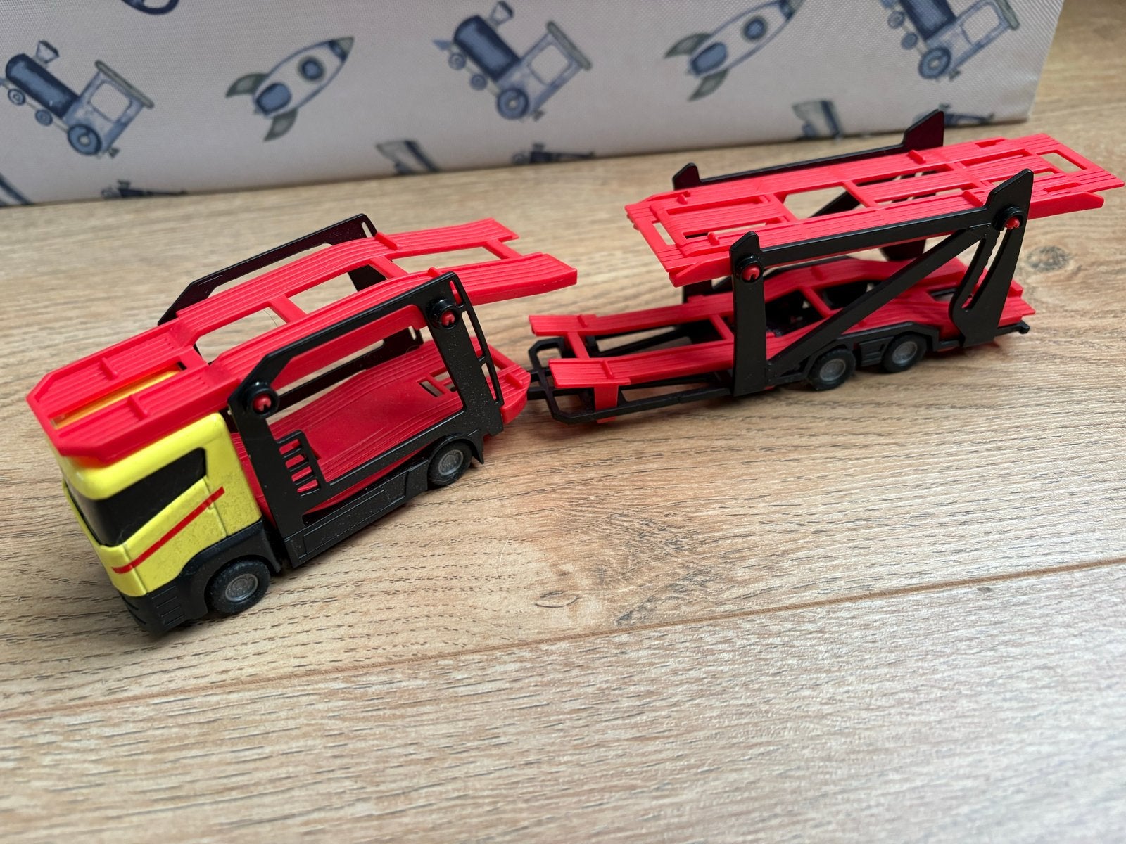 Speelgoed autotransporter met aanhanger, Ophalen, Gebruikt