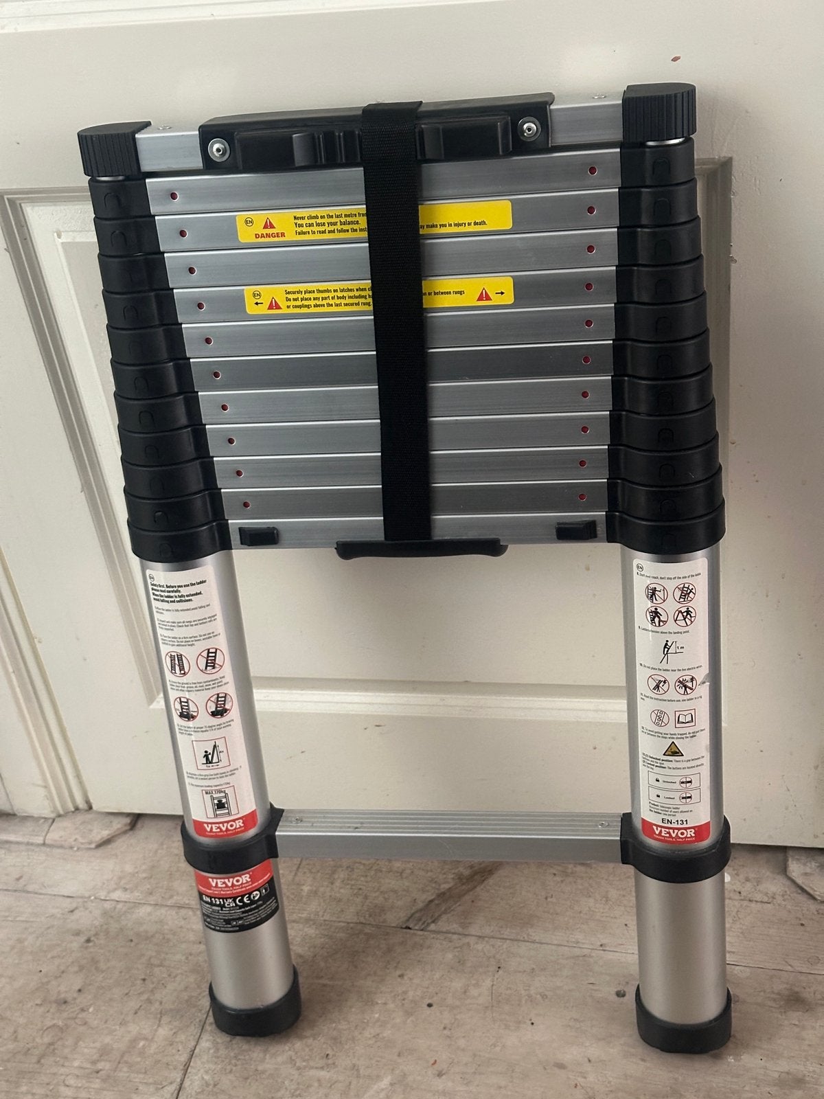 VEVOR telescopische ladder 3,8 meter – NIEUW, Doe-het-zelf en Verbouw, Ladders en Trappen, Ophalen, Nieuw, Ladder, Opvouwbaar of Inschuifbaar