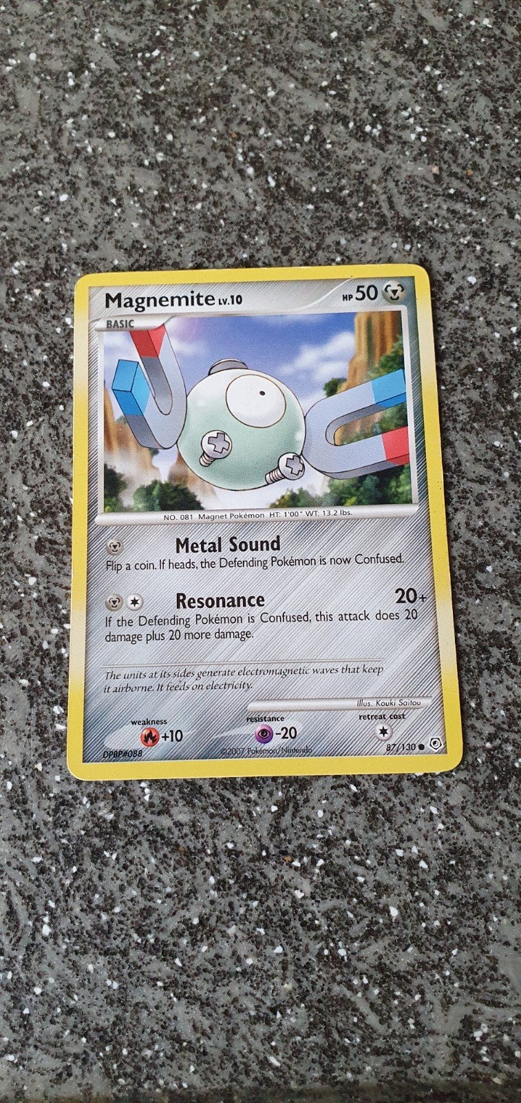 Magnemite LV.10 Pokémon kaart 87/130 Diamond & Pearl, Ophalen of Verzenden, Gebruikt, Losse kaart