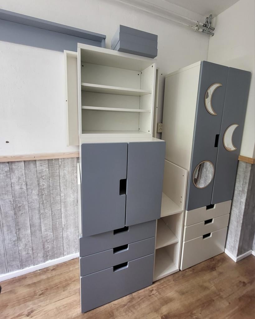 Ikea Stuva kasten voor baby/kinderkamer + extra's, Gebruikt, Minder dan 75 cm, 50 tot 70 cm, 105 cm of meer