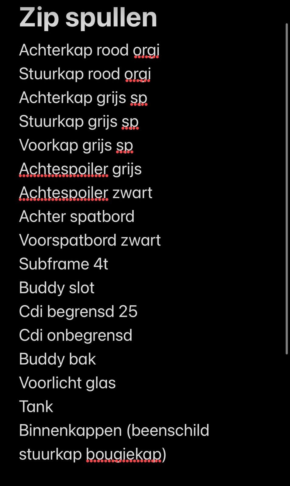 Zip onderdelen, Ophalen of Verzenden, Overige typen, Piaggio