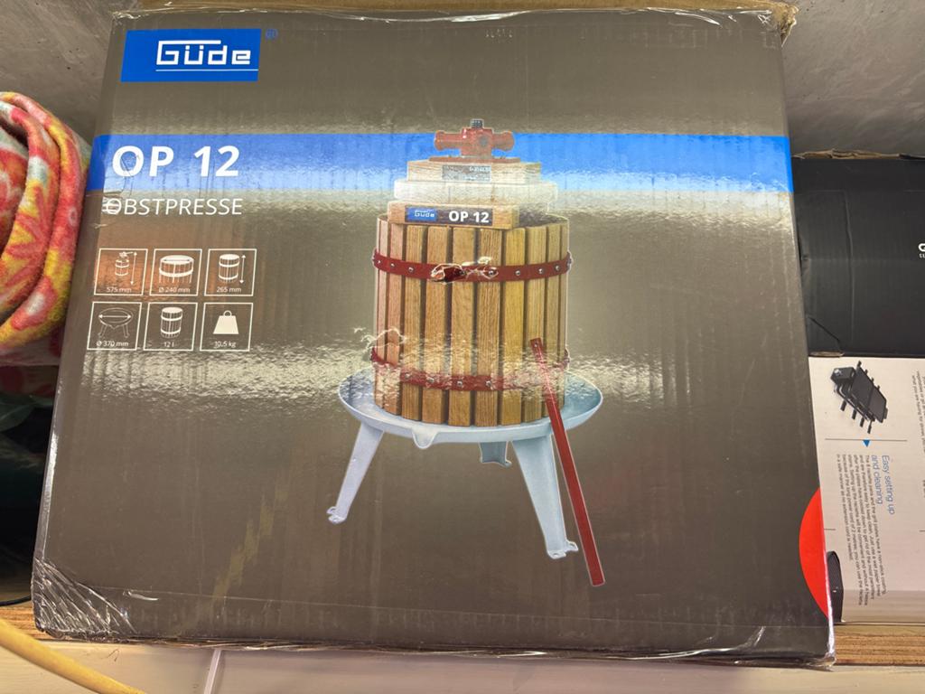 Güde OP 12 Fruitpers - 12L sapcapaciteit, Ophalen of Verzenden, Gebruikt