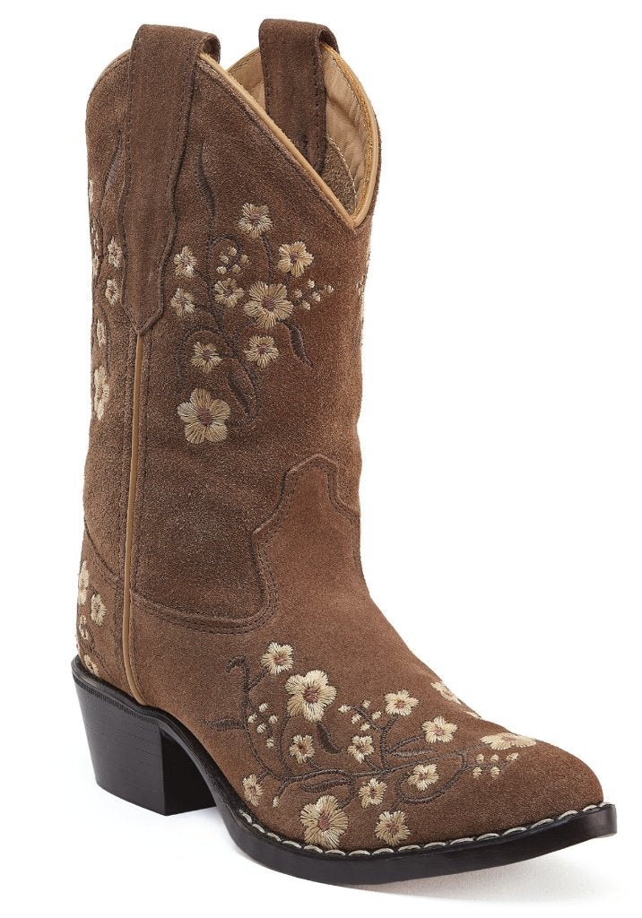 Kinder western cowboy laarzen echt leder bruin bloemen, Meisje, Schoenen, Nieuw, Ophalen of Verzenden