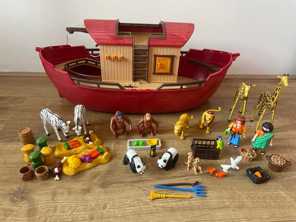 Playmobil 9373: Grote Ark van Noach met Dieren, Ophalen of Verzenden, Gebruikt, Complete set