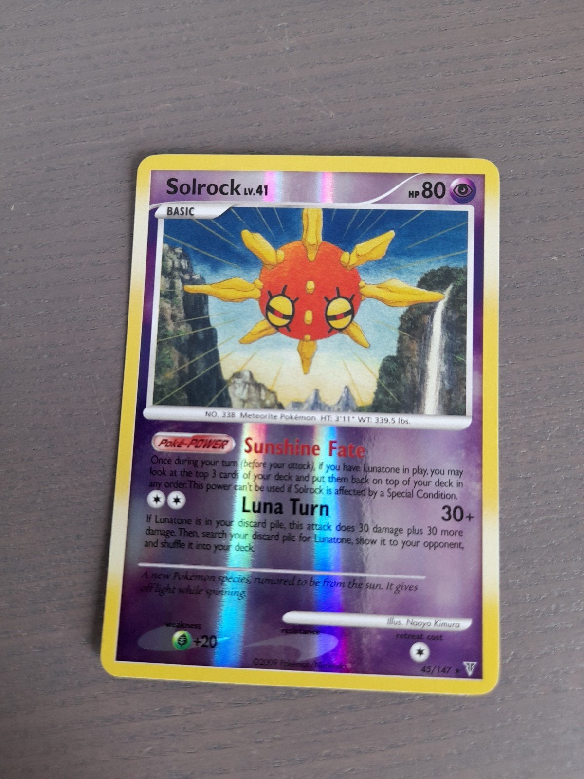 Supreme victors 45/147 solrock reverse, Ophalen of Verzenden, Gebruikt, Losse kaart, Foil