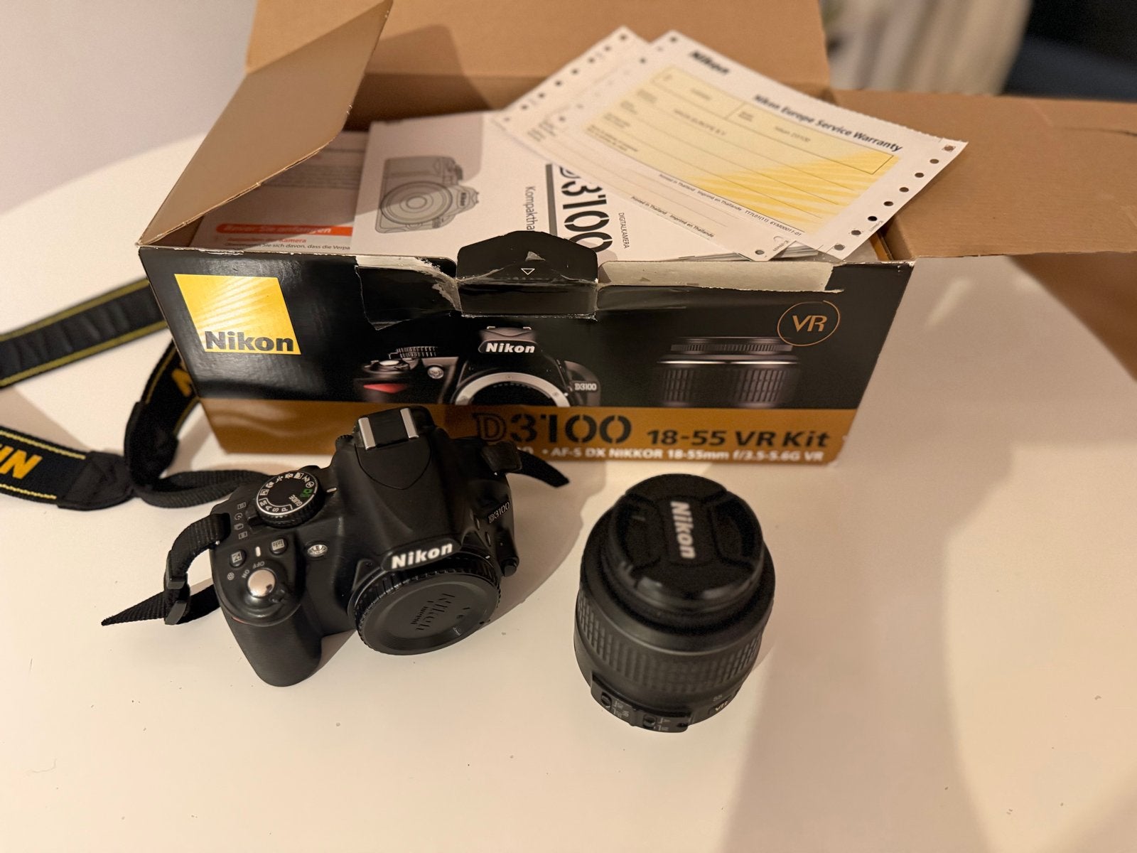 Nikon D3100 spiegelreflexcamera met 18-55 VR kitlens, Audio, Tv en Foto, Spiegelreflex, Beeldstabilisatie, Ophalen of Verzenden