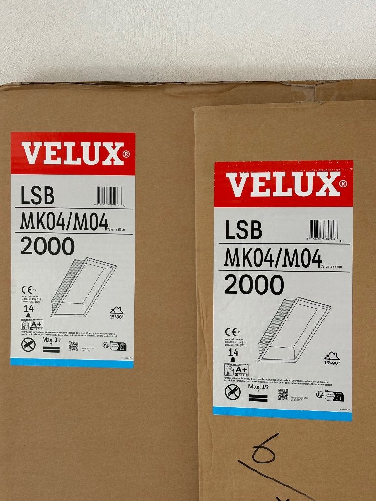 2x NIEUW VELUX LSB MK04/M04 2000 interieurafwerking 78x98, Ophalen, Nieuw, Minder dan 80 cm, Dakraam
