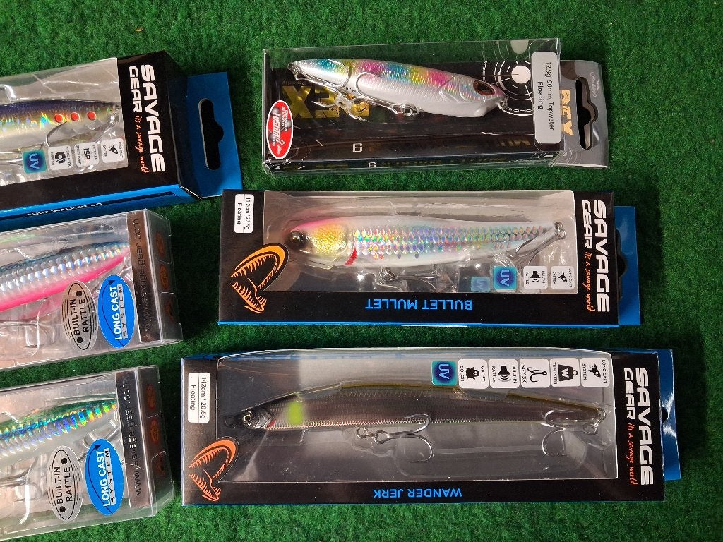 6x Zoutwater kunstaas (Pluggen) alles is nieuw!, Tinstraat, Savage Gear, Overige typen, Nieuw