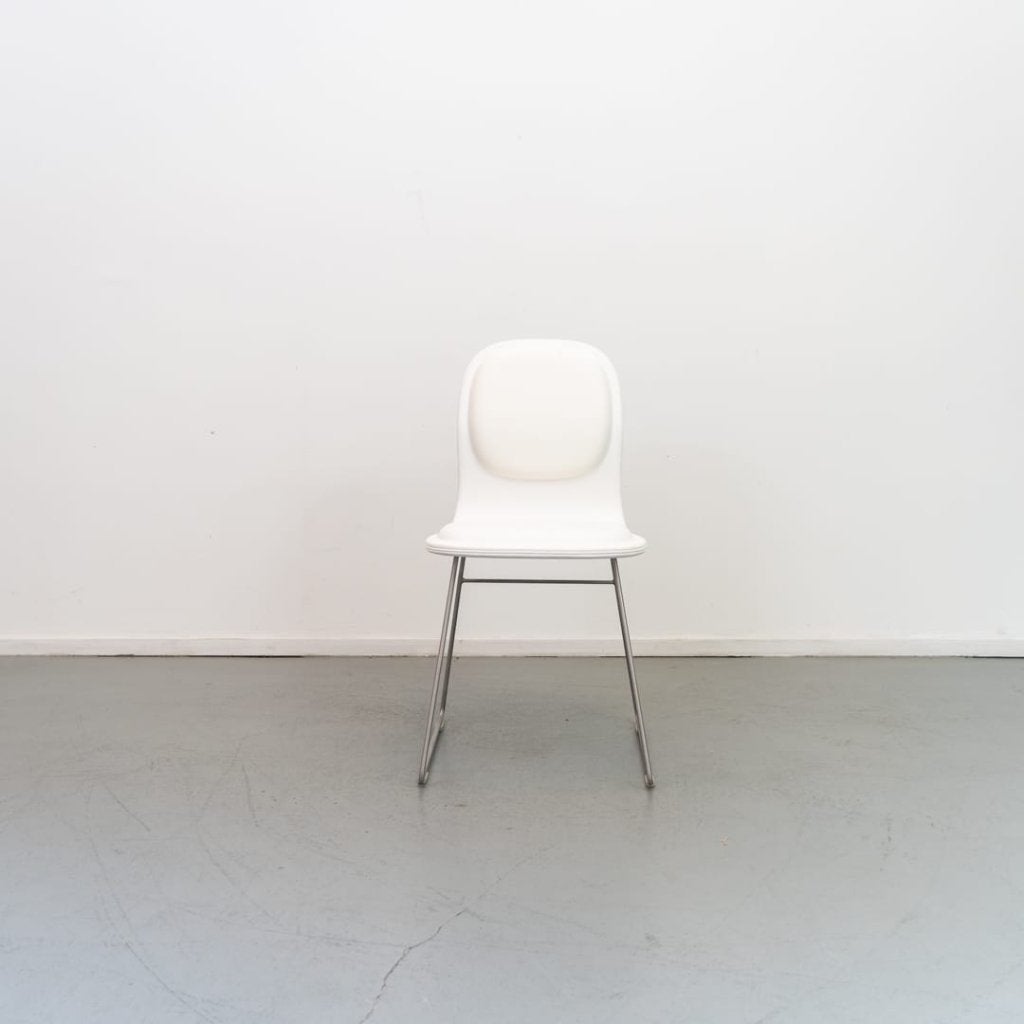 Cappellini Hi Pad Stoel Wit Hout/Stof - Staal, Niet ingevuld, Nieuw, Niet ingevuld, Niet ingevuld