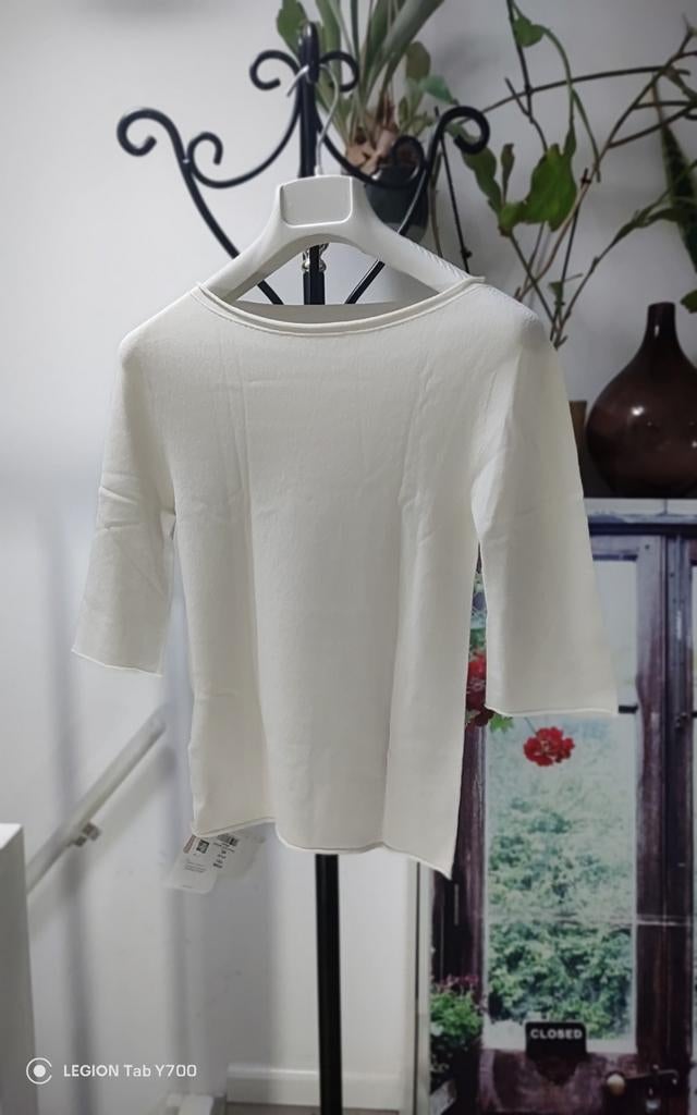 Wolford Witte top met 3/4 mouwen XS/S, Kleding | Dames, Wit, Nieuw, Ophalen of Verzenden, Lange mouw