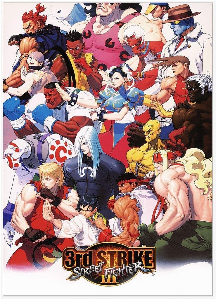 STREET FIGHTER 3 CAPCOM Retro Arcade Grote Videogame Poster, Vechten, Verzenden, 1 speler, Nieuw
