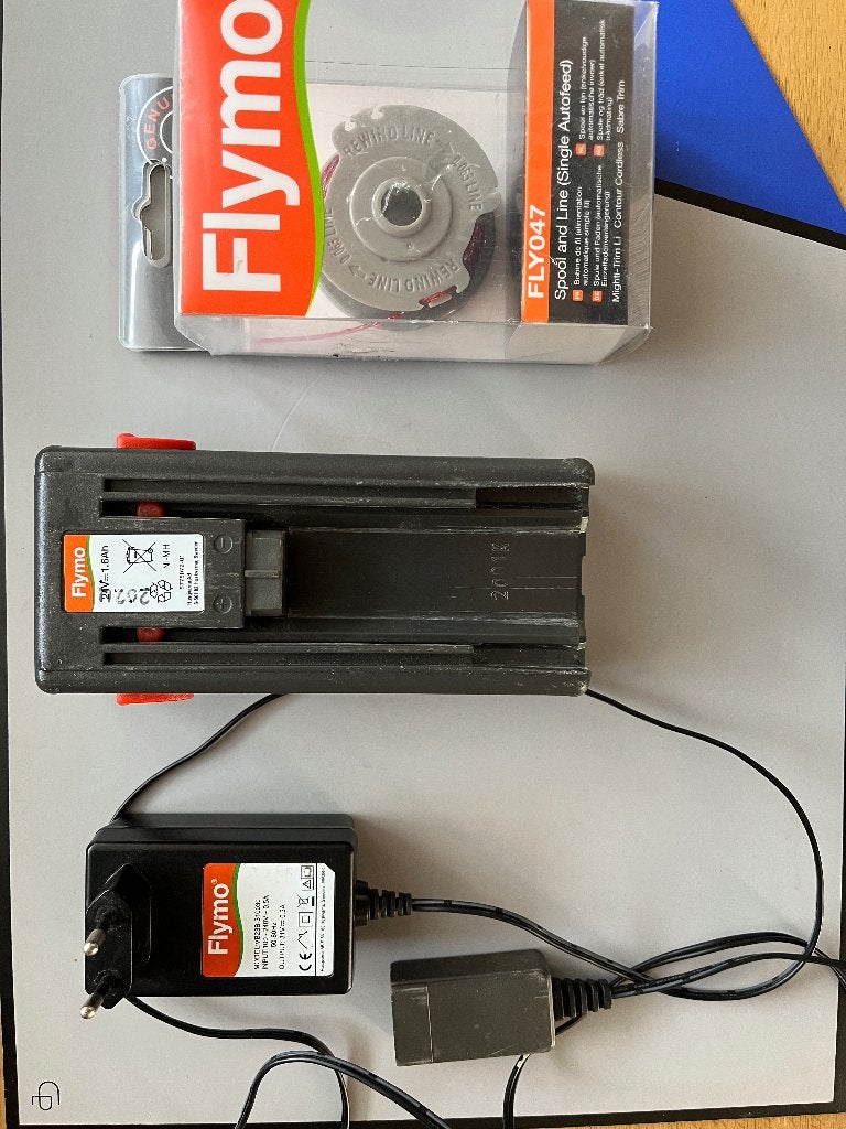 Flymo accu grastrimmer, Ophalen, Gebruikt, Accu