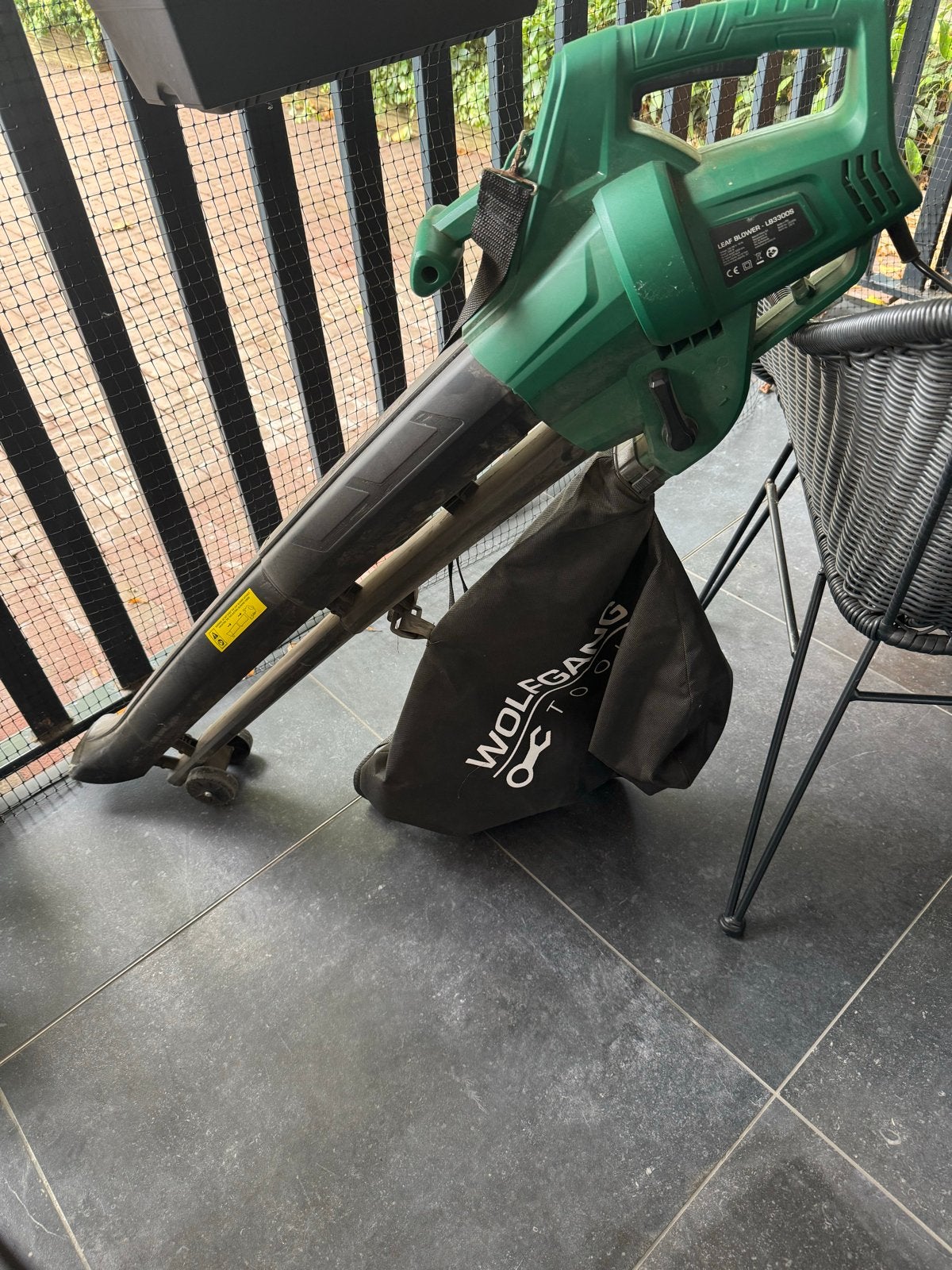 Wolfgang Tools Bladblazer met Zuig- en Versnipperfunctie, Ophalen, Gebruikt, Handgedragen, Met opvangzak